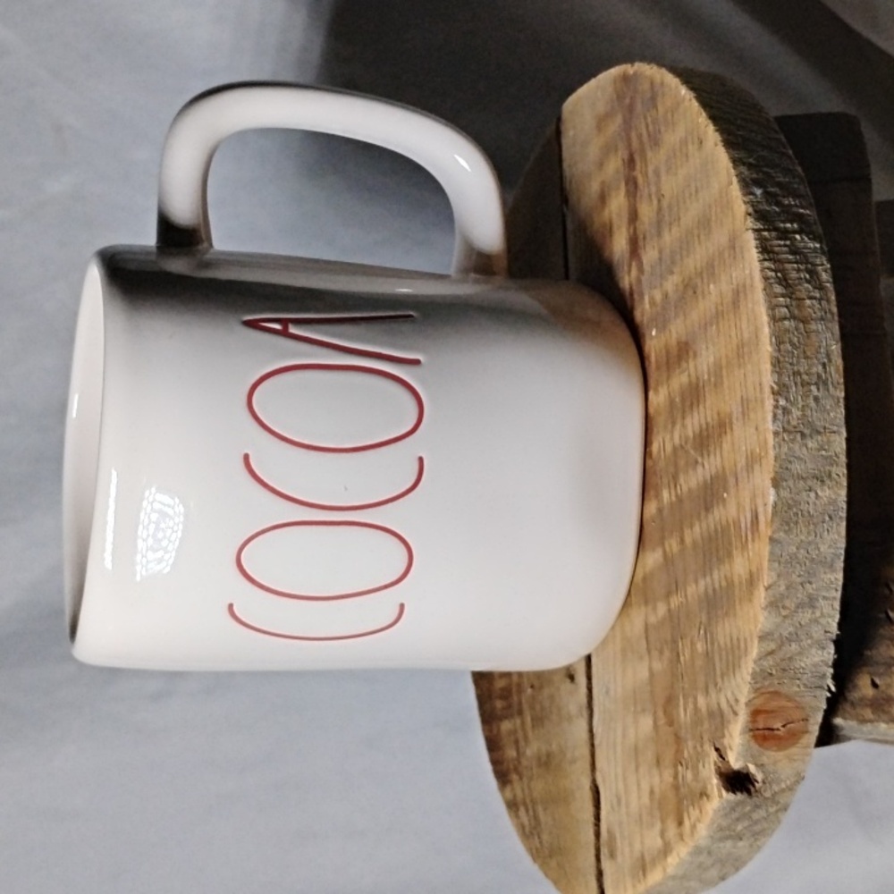 Rae Dunn Artisan Collection White/Red Cocoa Mug